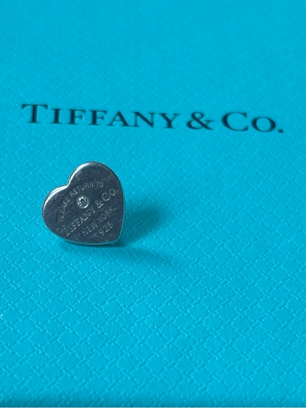 Return to Tiffany Heart Stud with Diamond